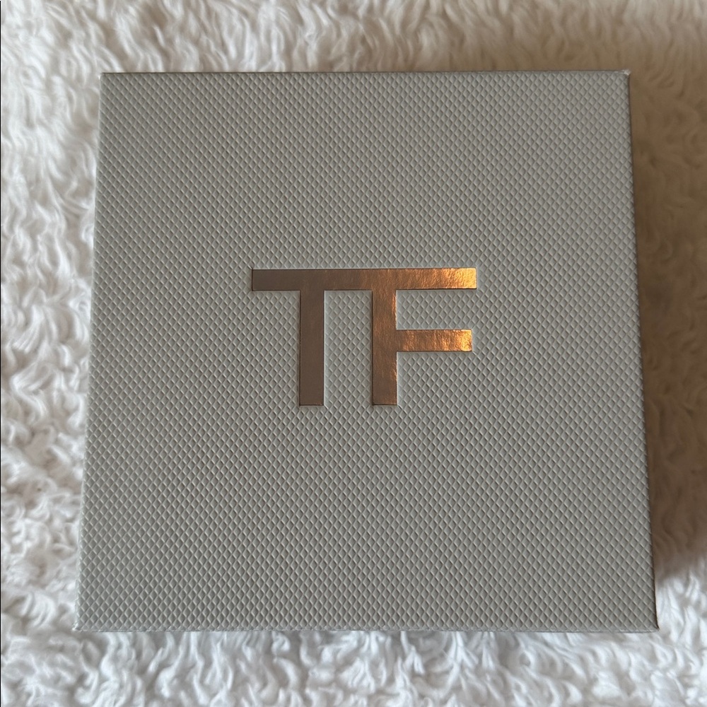 Tom Ford EMPTY Square Grey silver Perfume Gift Box 5in by 4.75in by 2” deep